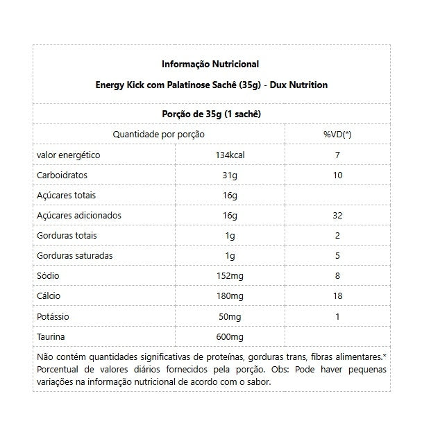 Energy kick SACHÊ 30g - Dux Nutrition