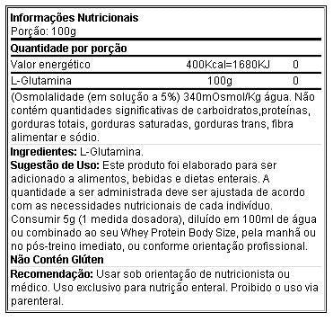 Glutamina natural 300g - Integral Médica