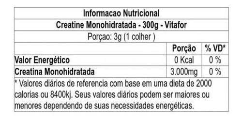 Combo Alta Performance - V-Fort Ultra limao (240g) Vitafor + Creatina (300g) Vitafor